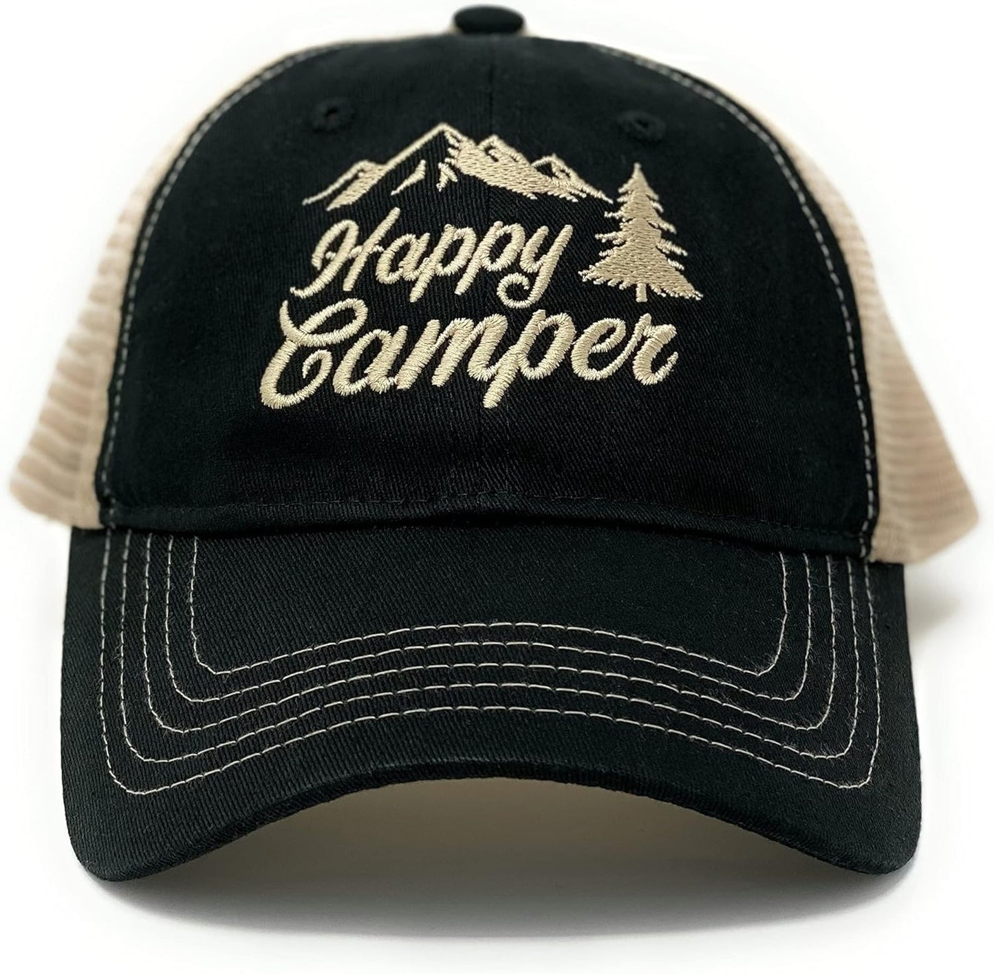 Happy Camper Hat, Camping Hat, Camping Trucker Hat, Camper Gifts, Baseball Hat