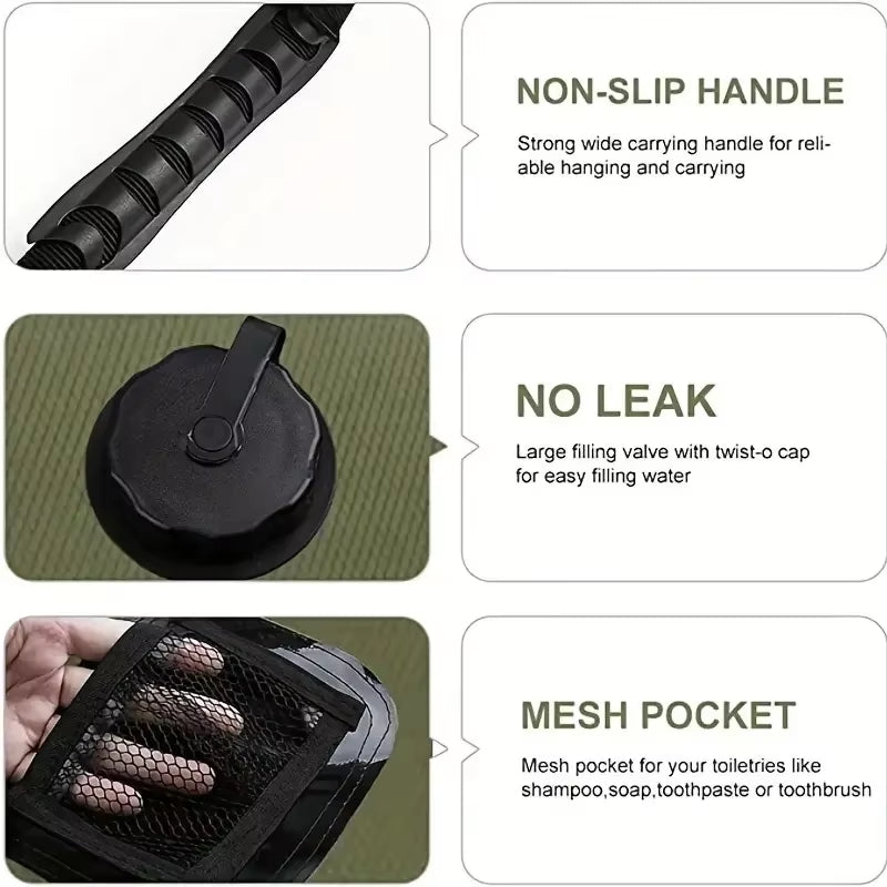 20L Shower Bag Outdoor Bathing Bag Bath Toilet Water Bag Camping Camping Equipment Hiking Accessories Camping Gear