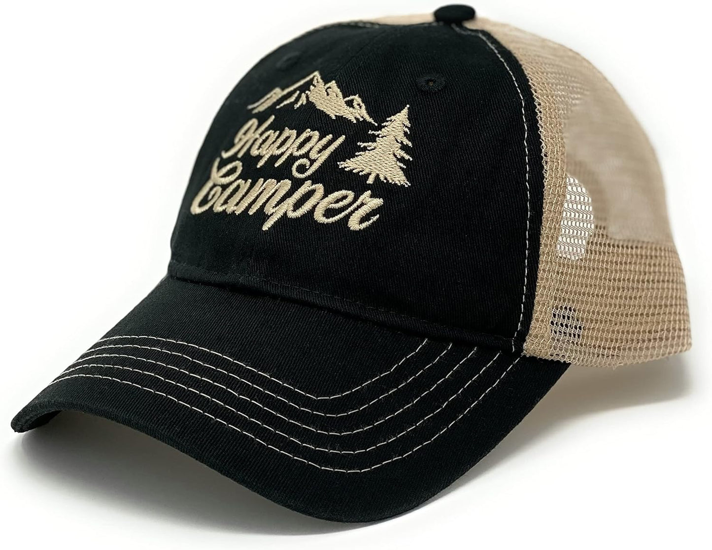 Happy Camper Hat, Camping Hat, Camping Trucker Hat, Camper Gifts, Baseball Hat