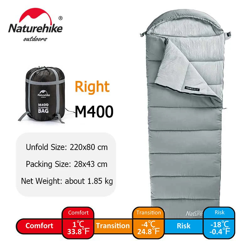 Sleeping Bag M180 Lightweight Sleeping Bag M300 Double Camping Sleeping Bag M400 Machine Washable Winter Sleeping Bag