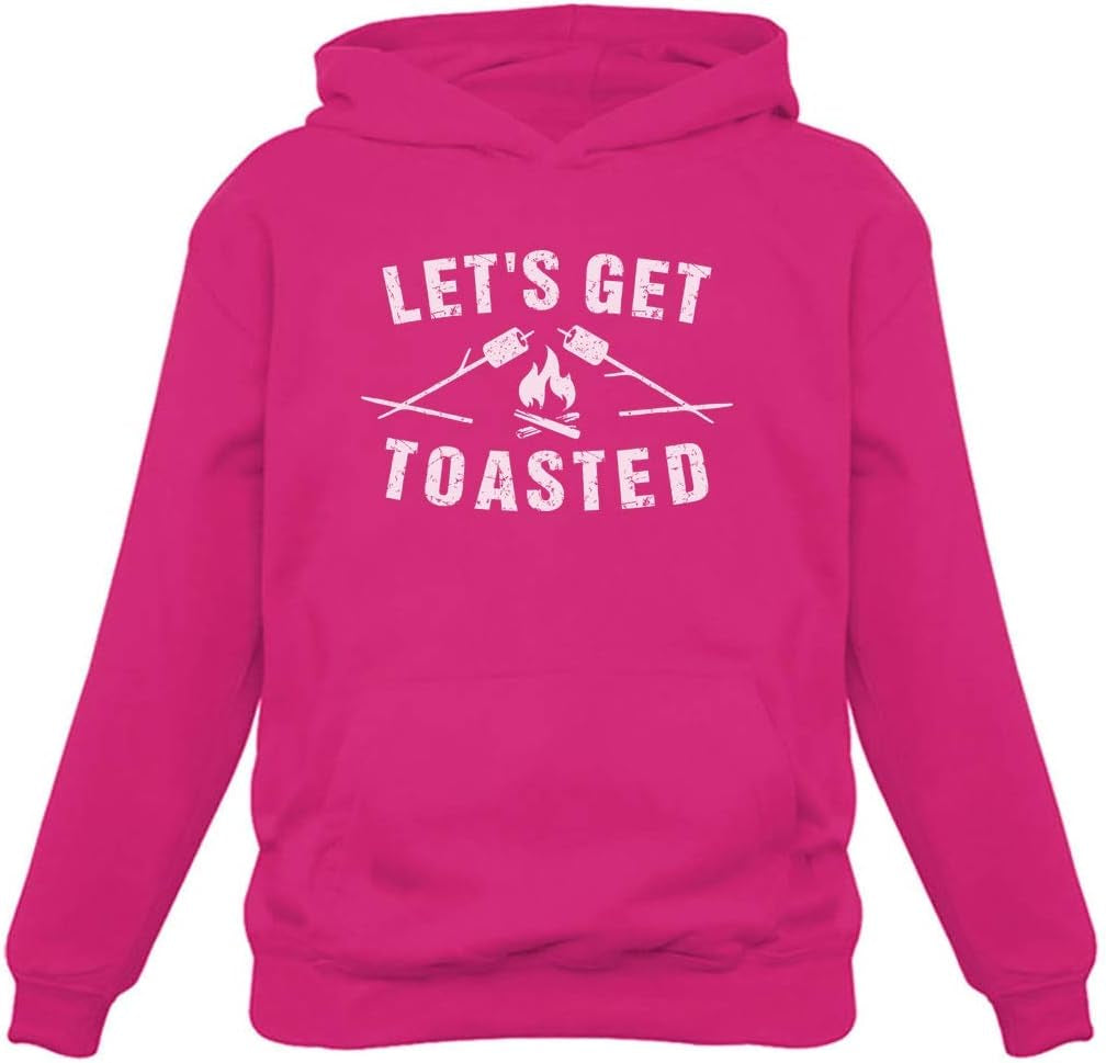 Let'S Get Toasted Camping Hoodie Camper Gifts Campfire Outdoor Hoodies for Women