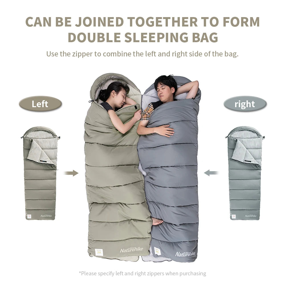 Sleeping Bag M180 Lightweight Sleeping Bag M300 Double Camping Sleeping Bag M400 Machine Washable Winter Sleeping Bag