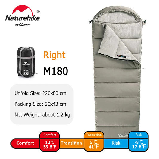 Sleeping Bag M180 Lightweight Sleeping Bag M300 Double Camping Sleeping Bag M400 Machine Washable Winter Sleeping Bag