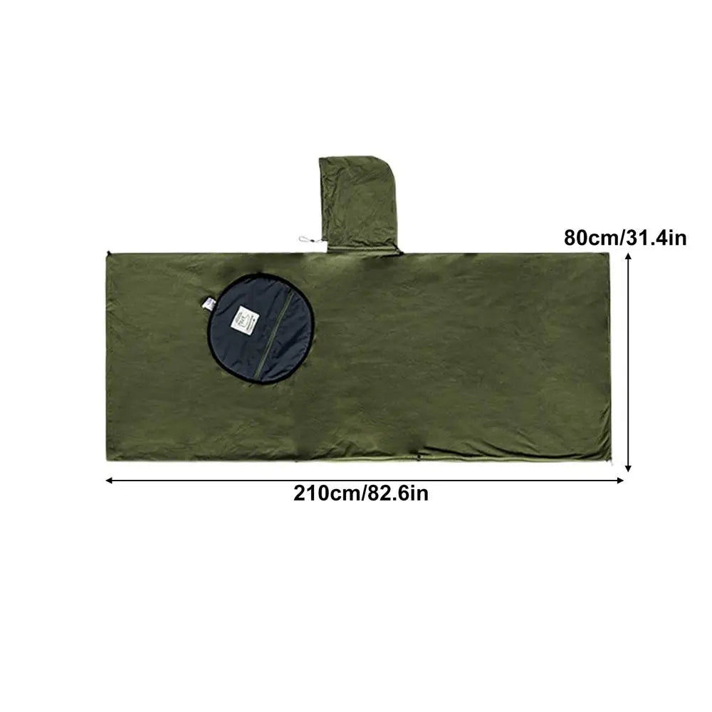 Wearable Sleeping Bag for Camping Poncho Sleeping Bag Rocker Fleece Warmth Hooded Poncho Sleeping Bag Blanket Camping Accessory