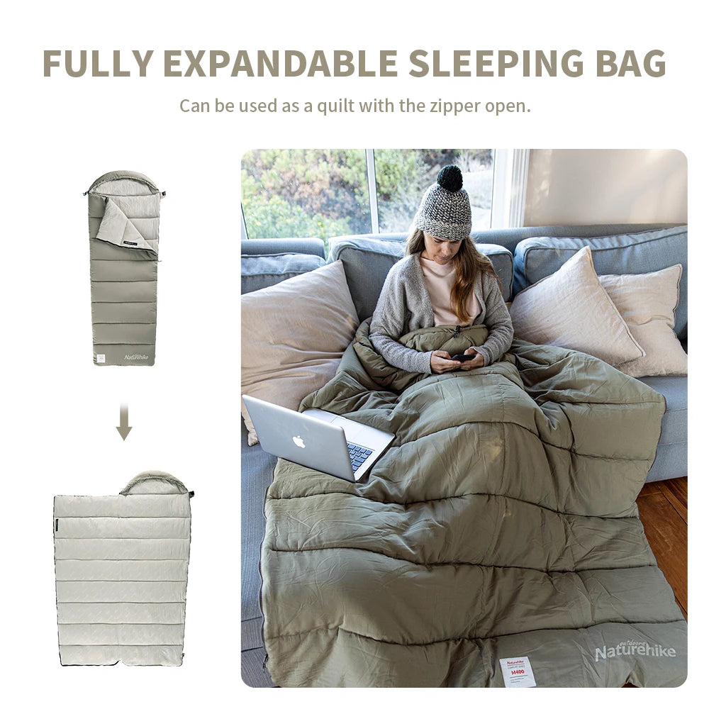 Sleeping Bag M180 Lightweight Sleeping Bag M300 Double Camping Sleeping Bag M400 Machine Washable Winter Sleeping Bag