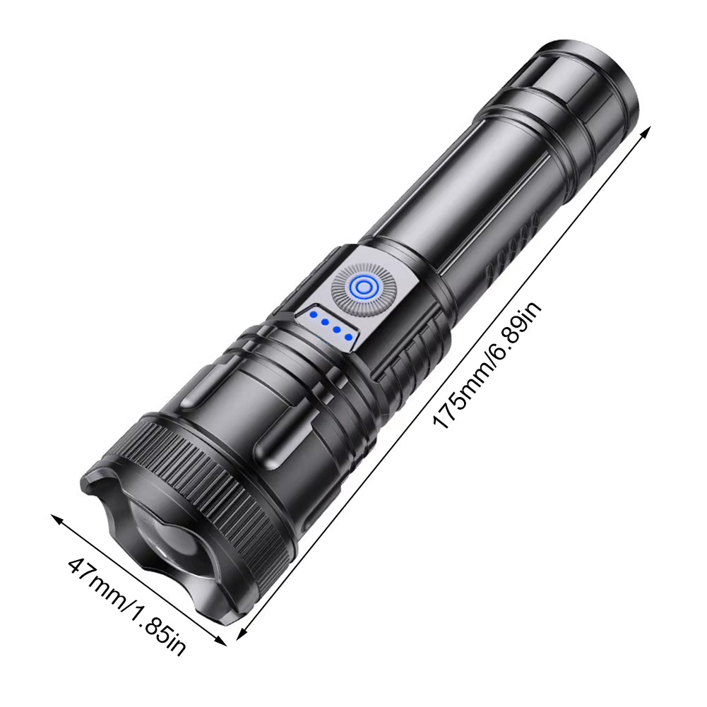 500LM Multifunction Flashlight Type C USB Charging LED Camping Flashlight Camping Lantern 1200Mah Waterproof for Outdoor Camping