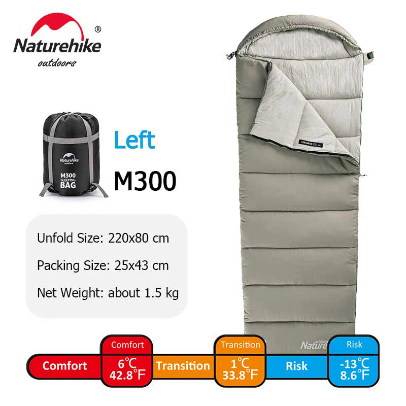 Sleeping Bag M180 Lightweight Sleeping Bag M300 Double Camping Sleeping Bag M400 Machine Washable Winter Sleeping Bag