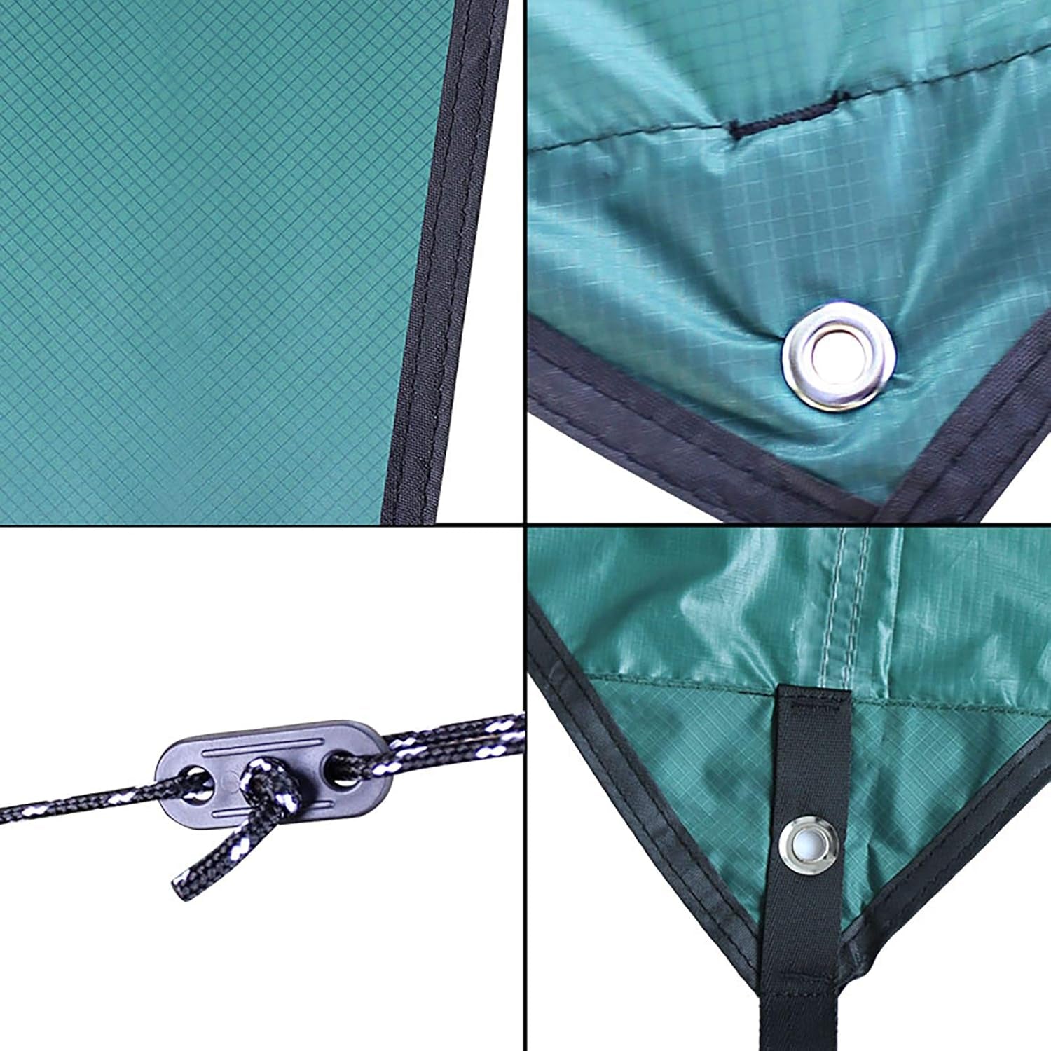 Waterproof Camping Tarp 142"X114", Hammock Rain Fly Waterproof Tent Tarp, Multifunctional Tent Footprint for Camping, Sunshade, Picnic & Camping Tent Accessories
